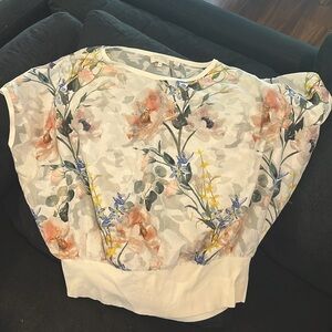Sheer Floral Blouse